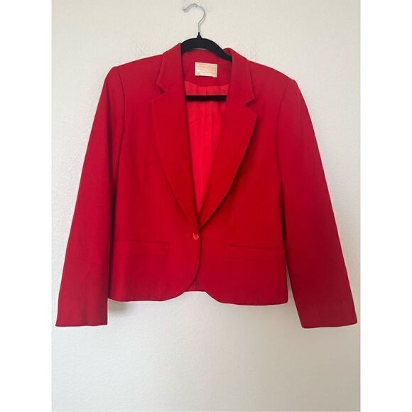 Pendleton 100% Virgin Wool Red Blazer Vintage - Picture 1 of 7